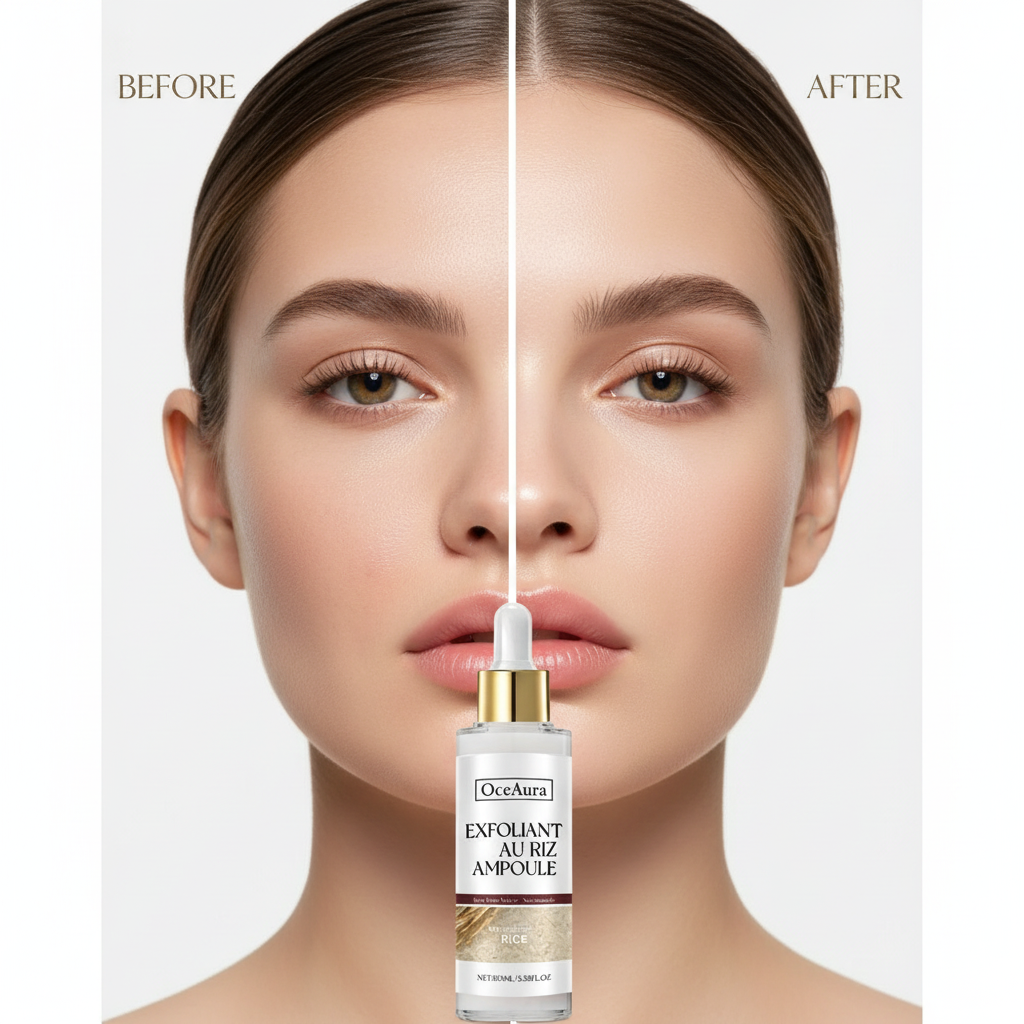 Black&White Rice Exfoliating Essence Dead Skin Remover Facial Glowing Replenisning Shrink Pore Hyaluronic Acid Brightening Serum